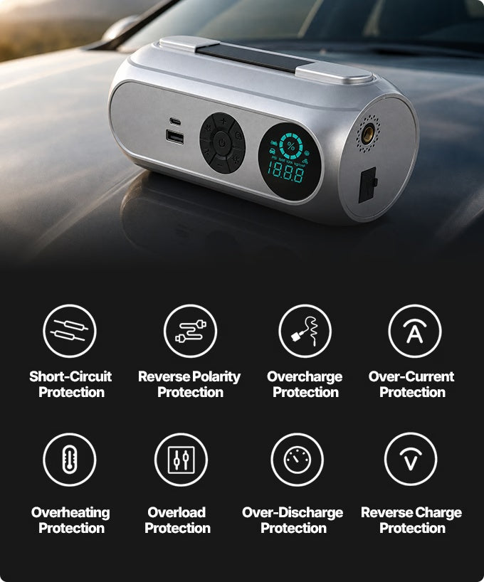 🛒Portable Power Station for Your Car — Don't Miss Out! 🔥 5-in-1 Car & Camping Air Compressor 🔋