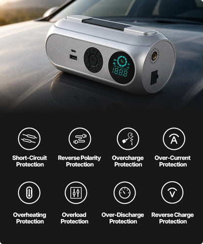 🛒Portable Power Station for Your Car — Don't Miss Out! 🔥 5-in-1 Car & Camping Air Compressor 🔋