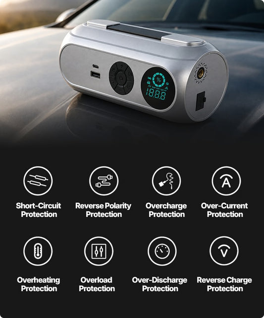 🛒Portable Power Station for Your Car — Don't Miss Out! 🔥 5-in-1 Car & Camping Air Compressor 🔋