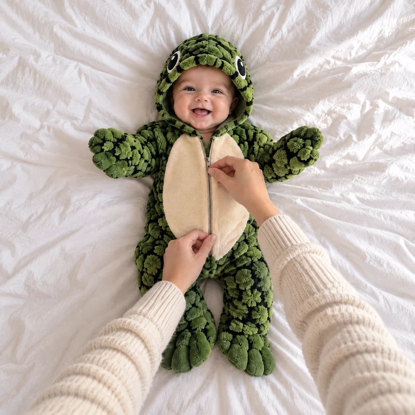 🎃 Halloween 60% Off-Little Turtle – Plush Baby Onesie